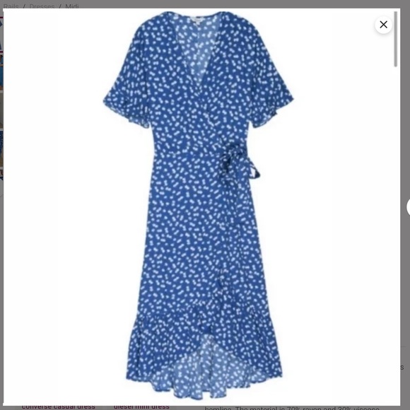 Rails Florence Cobalt Floating Daisies wrap dress Size Medium New with tag - Picture 1 of 16
